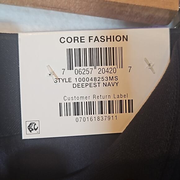 NWT Charter Club Navy Capri Pants Waist Smoothing Tummy Slimming - Picture 5 of 7